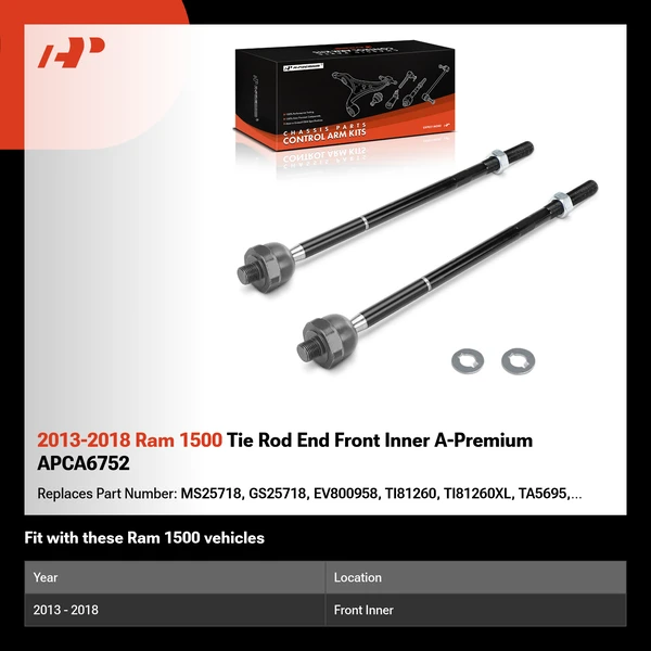 2013-2018 Ram 1500 Tie Rod End Front Inner A-Premium APCA6752