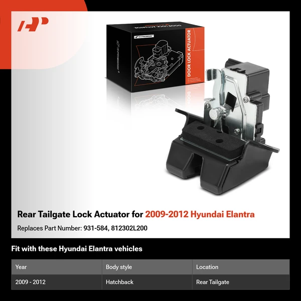 Rear Tailgate Lock Actuator for 2009-2012 Hyundai Elantra