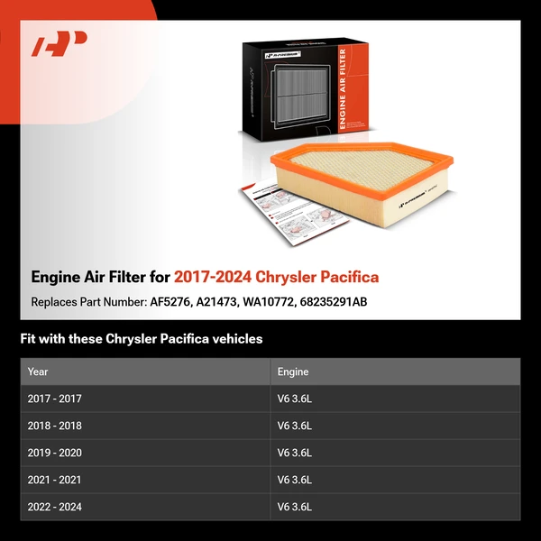 Engine Air Filter for 2017-2024 Chrysler Pacifica