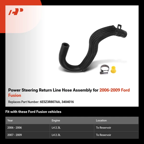 Power Steering Return Line Hose Assembly for 2006-2009 Ford Fusion