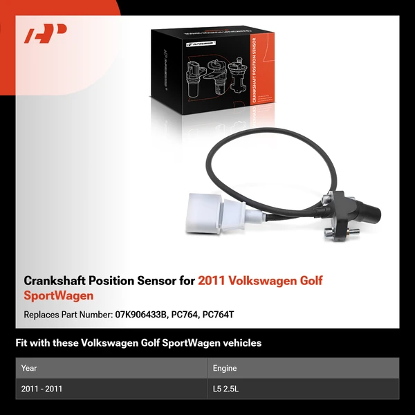 Crankshaft Position Sensor for 2011 Volkswagen Golf SportWagen