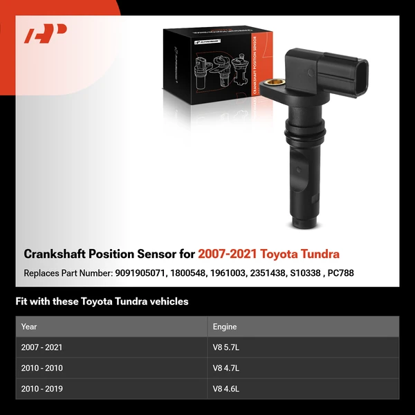 Crankshaft Position Sensor for 2007-2021 Toyota Tundra
