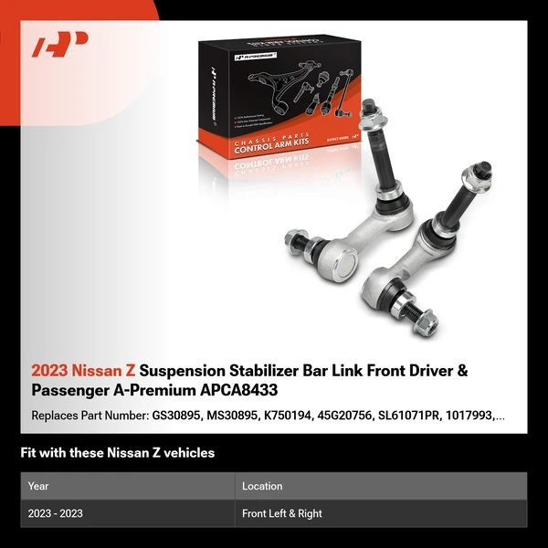 2023 Nissan Z Suspension Stabilizer Bar Link Front Driver & Passenger A-Premium APCA8433