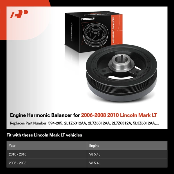 Engine Harmonic Balancer for 2006-2008 2010 Lincoln Mark LT
