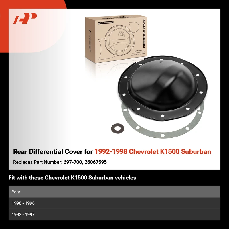 Rear Differential Cover for 1992-1998 Chevrolet K1500 Suburban
