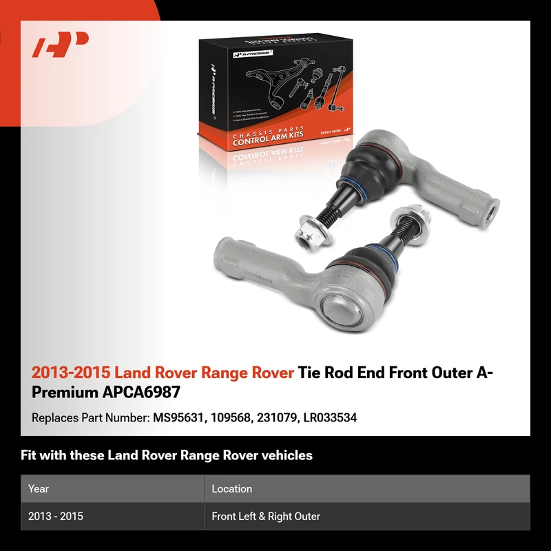 2013-2015 Land Rover Range Rover Tie Rod End Front Outer A-Premium APCA6987