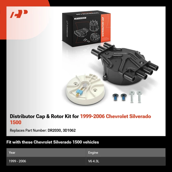 Distributor Cap & Rotor Kit for 1999-2006 Chevrolet Silverado 1500