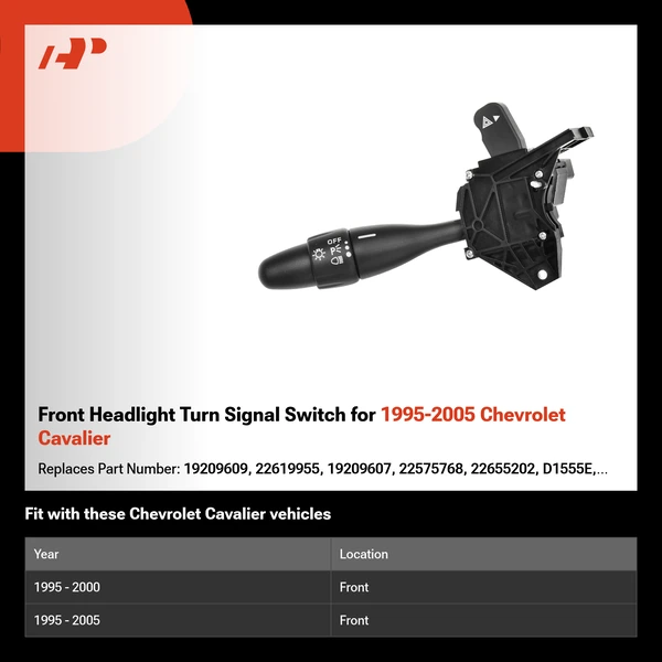 Front Headlight Turn Signal Switch for 1995-2005 Chevrolet Cavalier