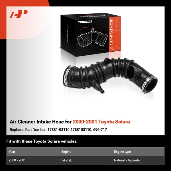 Air Cleaner Intake Hose for 2000-2001 Toyota Solara