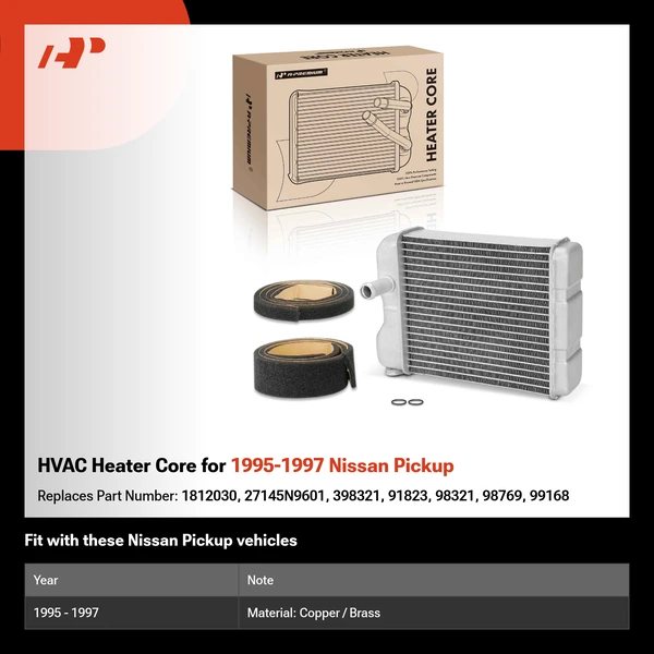 HVAC Heater Core for 1995-1997 Nissan Pickup