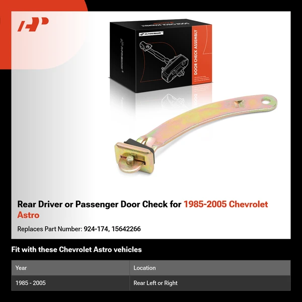 Rear Driver or Passenger Door Check for 1985-2005 Chevrolet Astro