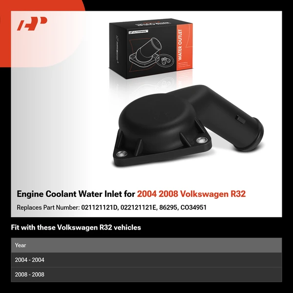 Engine Coolant Water Inlet for 2004 2008 Volkswagen R32