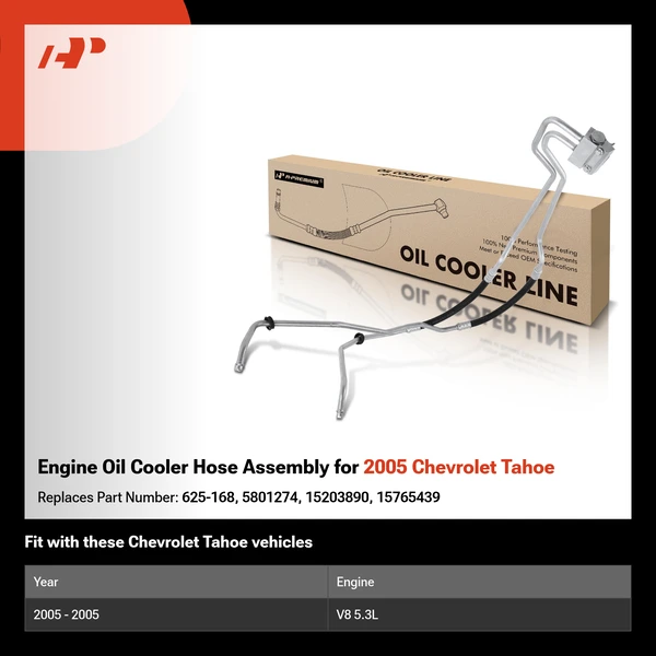 Engine Oil Cooler Hose Assembly for 2005 Chevrolet Tahoe