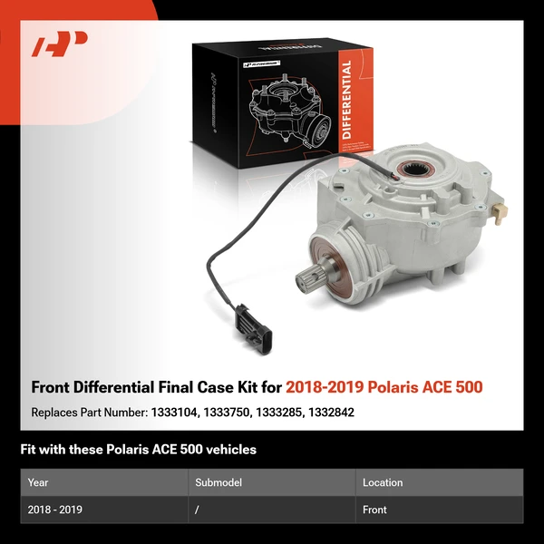 Front Differential Final Case Kit for 2018-2019 Polaris ACE 500