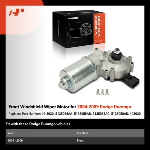 Front Windshield Wiper Motor for 2004-2009 Dodge Durango