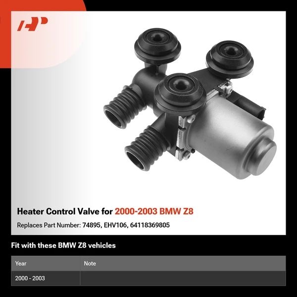 Heater Control Valve for 2000-2003 BMW Z8
