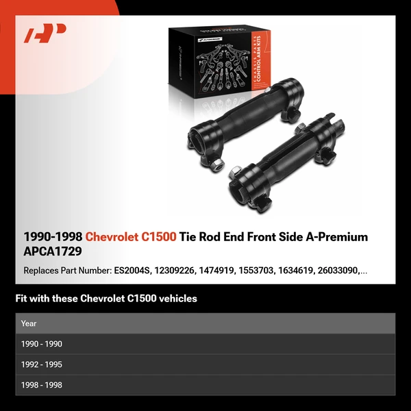 1990-1998 Chevrolet C1500 Tie Rod End Front Side A-Premium APCA1729