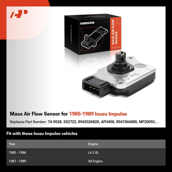 Mass Air Flow Sensor for 1985-1989 Isuzu Impulse