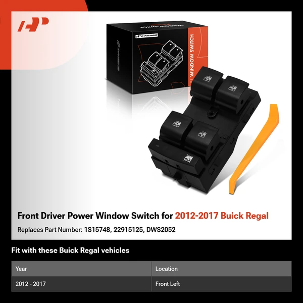 Front Driver Power Window Switch for 2012-2017 Buick Regal