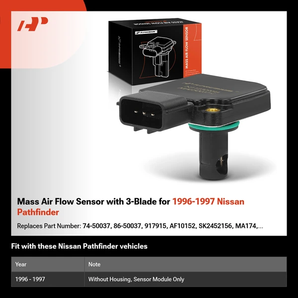 Mass Air Flow Sensor with 3-Blade for 1996-1997 Nissan Pathfinder