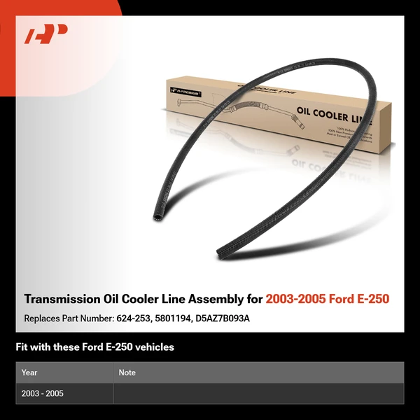 Transmission Oil Cooler Line Assembly for 2003-2005 Ford E-250