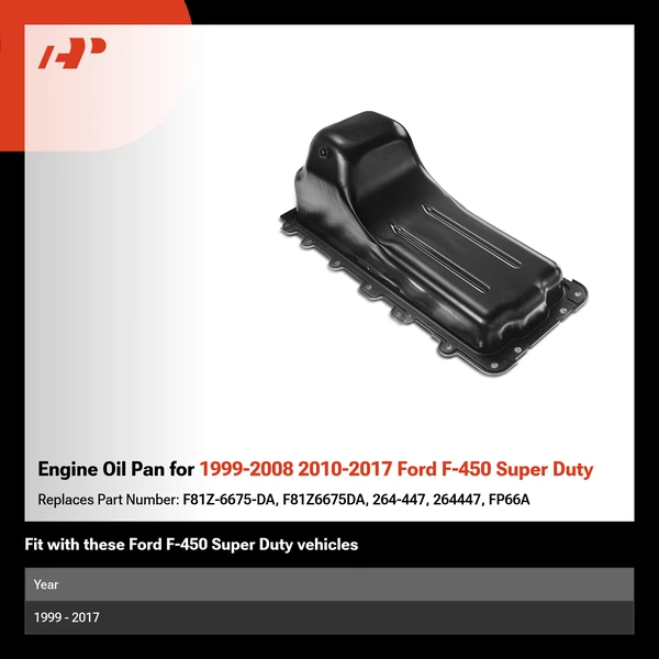 Engine Oil Pan for 1999-2008 2010-2017 Ford F-450 Super Duty