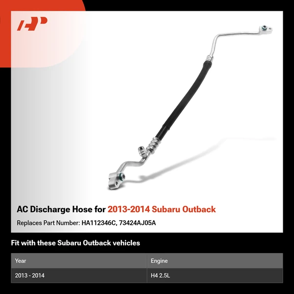 AC Discharge Hose for 2013-2014 Subaru Outback