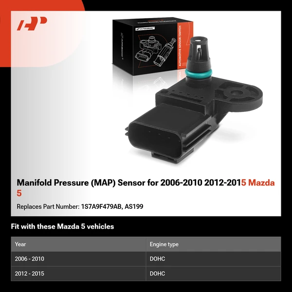 Manifold Pressure (MAP) Sensor for 2006-2010 2012-2015 Mazda 5