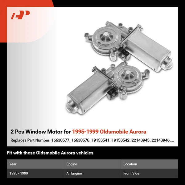 2 Pcs Window Motor for 1995-1999 Oldsmobile Aurora