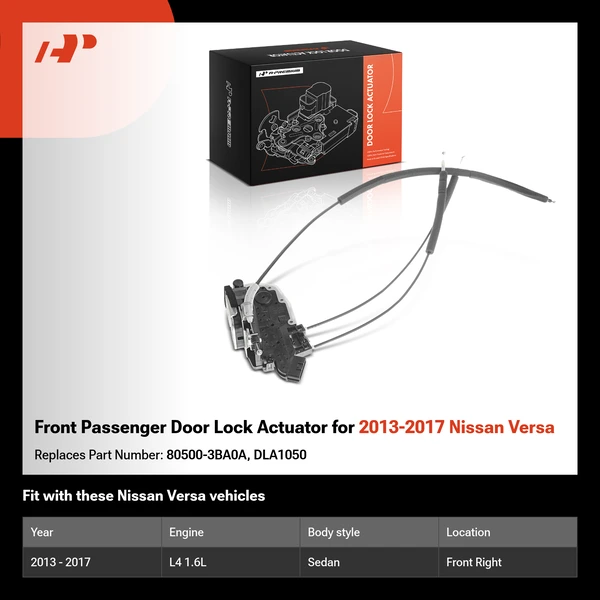 Front Passenger Door Lock Actuator for 2013-2017 Nissan Versa
