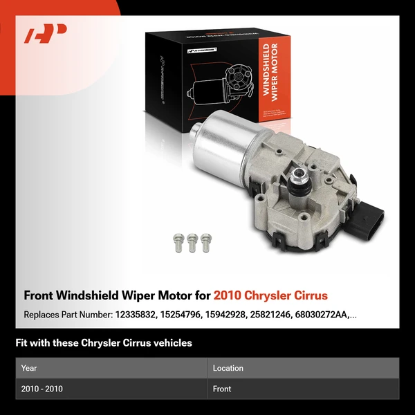 Front Windshield Wiper Motor for 2010 Chrysler Cirrus
