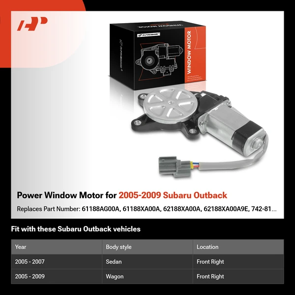 Power Window Motor for 2005-2009 Subaru Outback