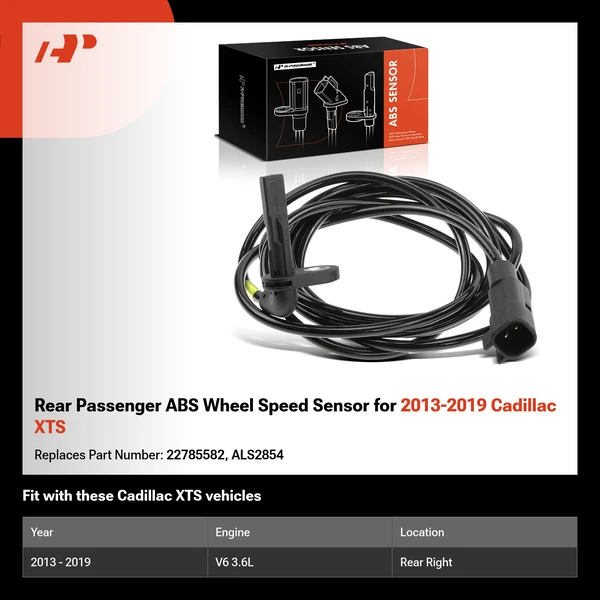 Rear Passenger ABS Wheel Speed Sensor for 2013-2019 Cadillac XTS