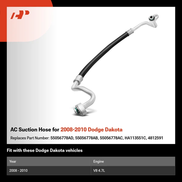 AC Suction Hose for 2008-2010 Dodge Dakota