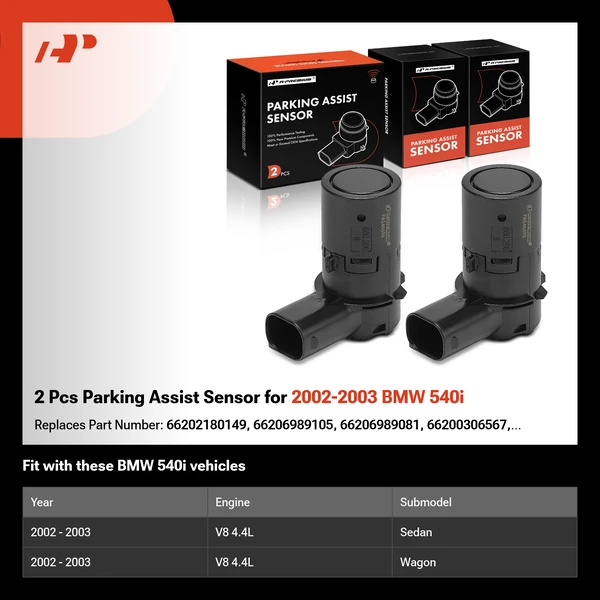 2 Pcs Parking Assist Sensor for 2002-2003 BMW 540i