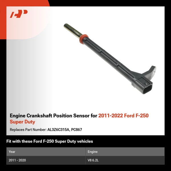 Engine Crankshaft Position Sensor for 2011-2022 Ford F-250 Super Duty