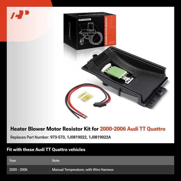 Heater Blower Motor Resistor Kit for 2000-2006 Audi TT Quattro