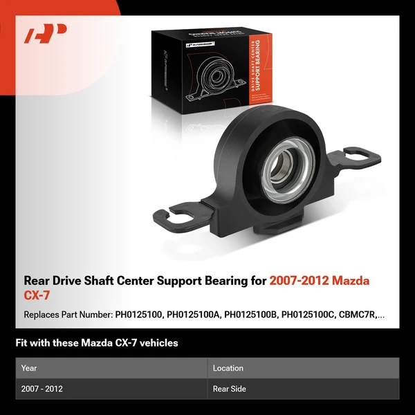 Rear Drive Shaft Center Support Bearing for 2007-2012 Mazda CX-7