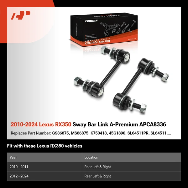 2010-2024 Lexus RX350 Sway Bar Link A-Premium APCA8336