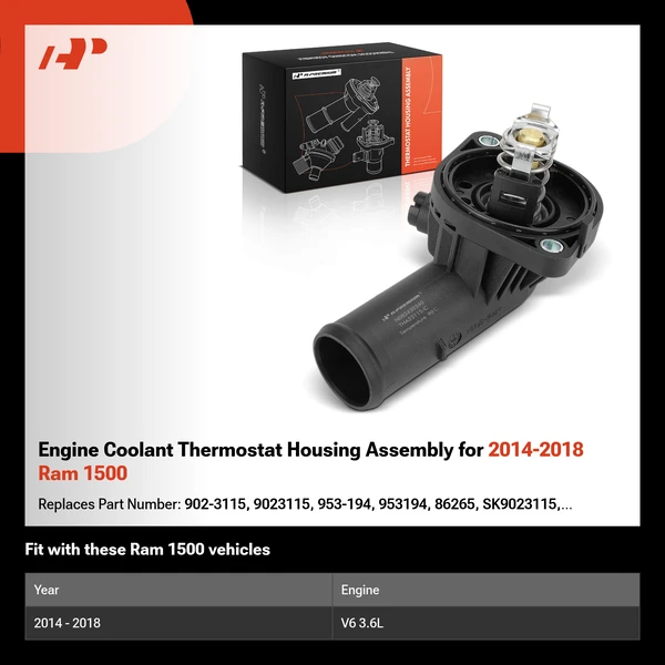 Engine Coolant Thermostat Housing Assembly for 2014-2018 Ram 1500