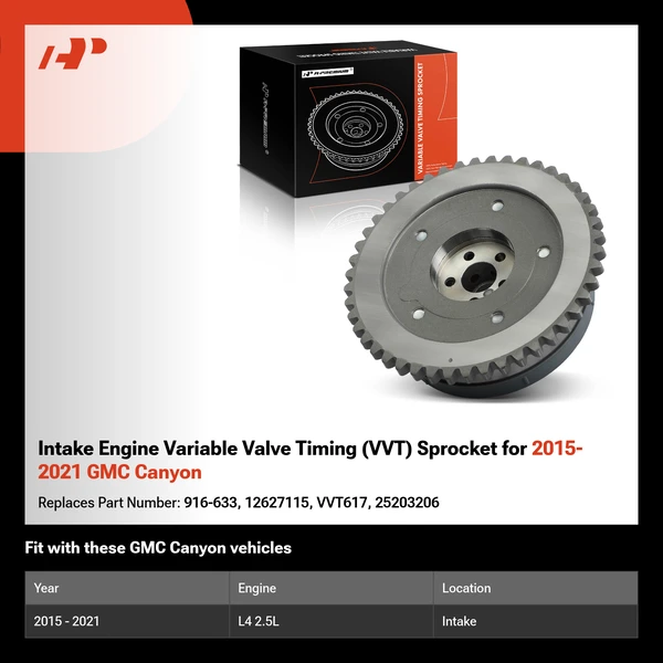 Intake Engine Variable Valve Timing (VVT) Sprocket for 2015-2021 GMC Canyon