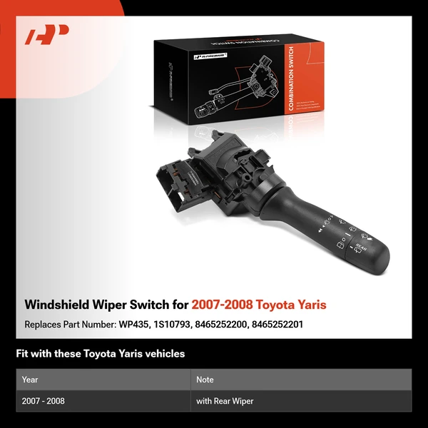 Windshield Wiper Switch for 2007-2008 Toyota Yaris