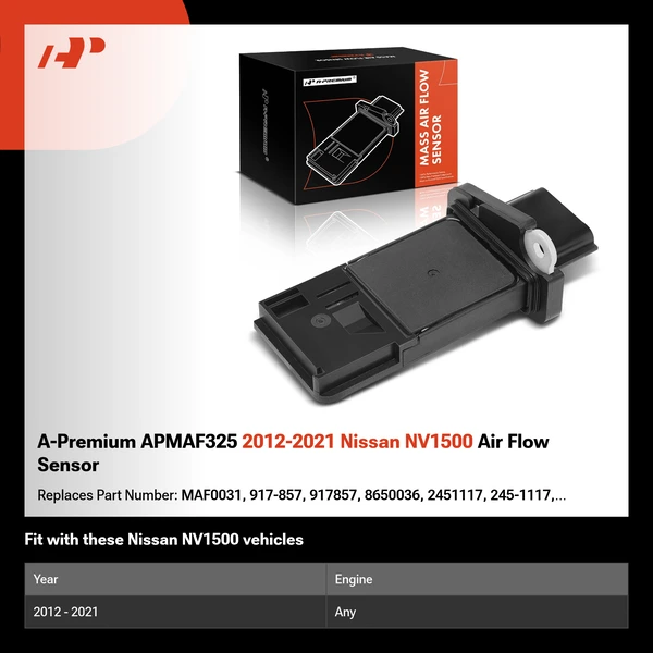 A-Premium APMAF325 2012-2021 Nissan NV1500 Air Flow Sensor