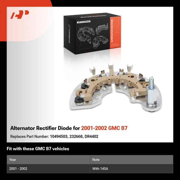 Alternator Rectifier Diode for 2001-2002 GMC B7