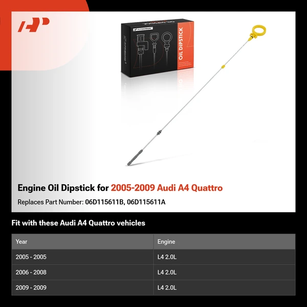 Engine Oil Dipstick for 2005-2009 Audi A4 Quattro