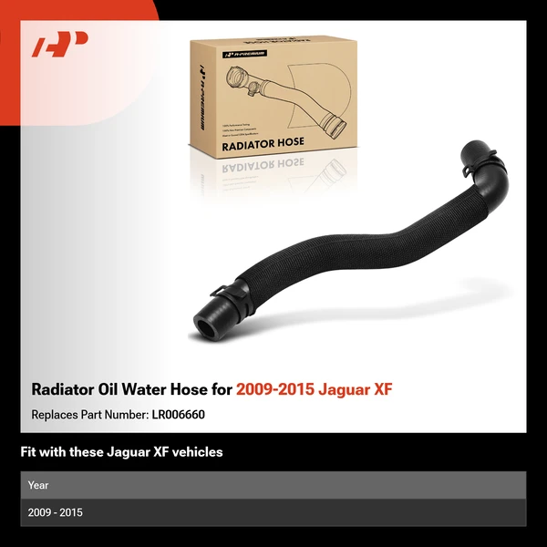 Radiator Oil Water Hose for 2009-2015 Jaguar XF