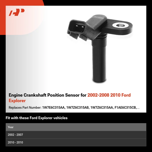 Engine Crankshaft Position Sensor for 2002-2008 2010 Ford Explorer