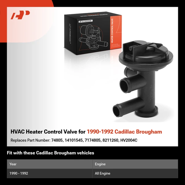 HVAC Heater Control Valve for 1990-1992 Cadillac Brougham