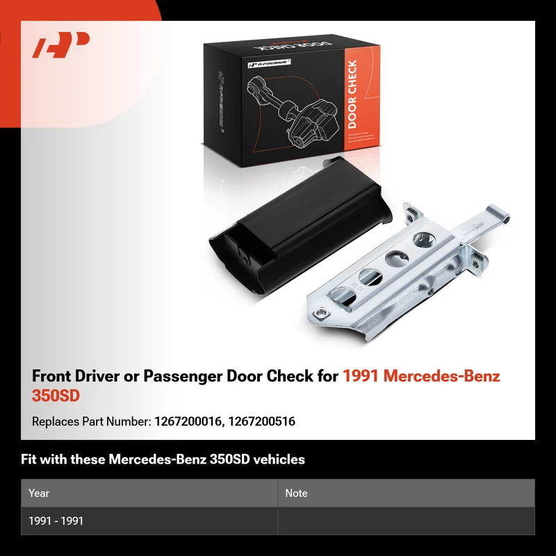 Front Driver or Passenger Door Check for 1991 Mercedes-Benz 350SD