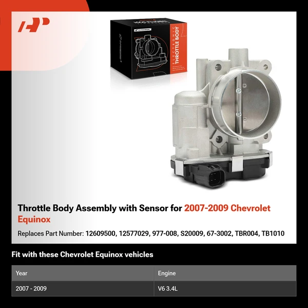 Throttle Body Assembly with Sensor for 2007-2009 Chevrolet Equinox